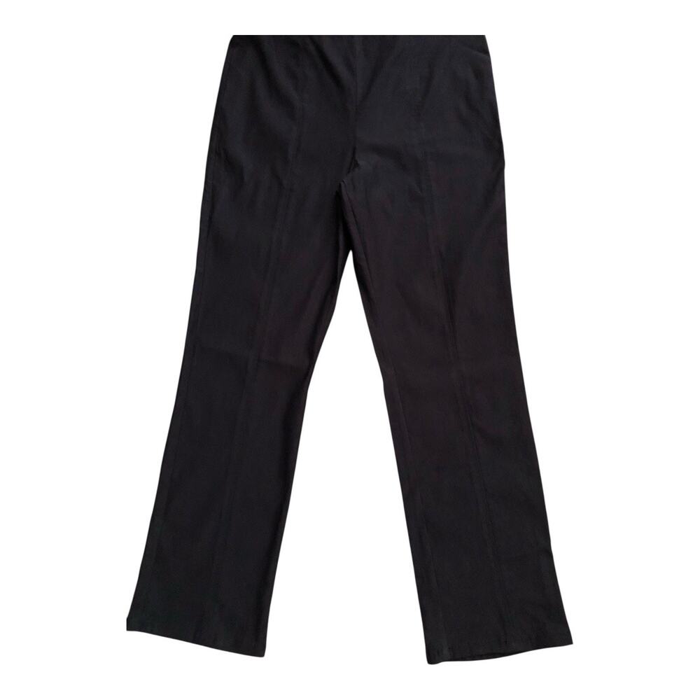 Croft & Barrow Pants Womens 14 Black Ponte Pull On Pin Tuck Straight Leg Stretch - Picture 4 of 6